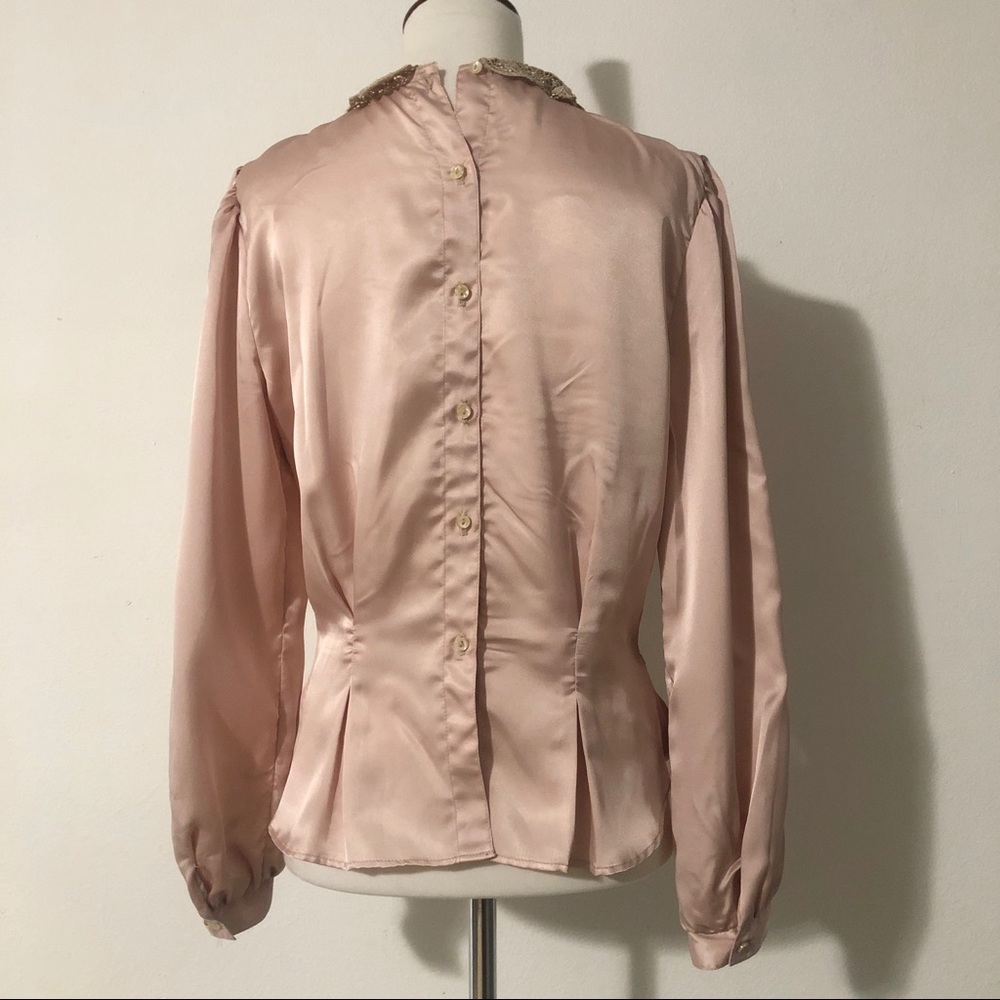 Vintage Blush Pink Blouse - Picture 2 of 4